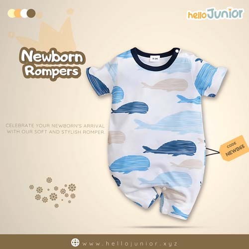 Hello Junior Kids Summer Romper, Newborn baby dress 0 month to 09 month