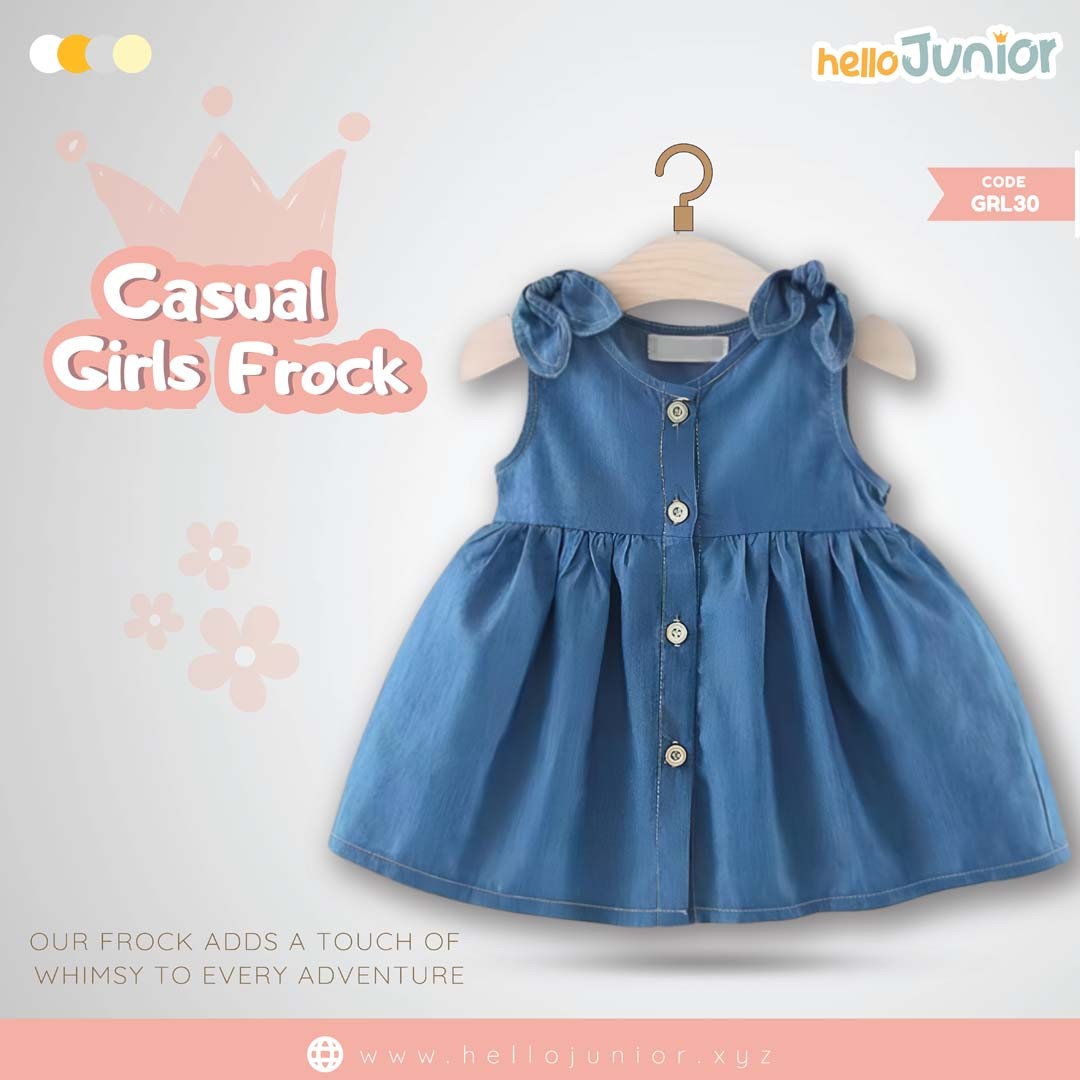 Hello Junior Casual Girls Frock (6 Months to 03 Years)