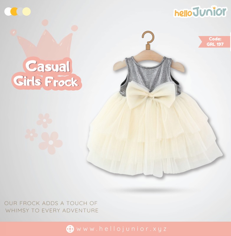 Hello Junior Casual Girls Frock (6 Months to 03 Years)