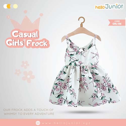 Hello Junior Casual Girls Frock (6 Months to 03 Years)