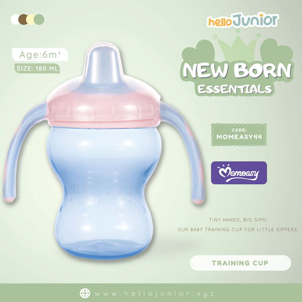 Momeasy Training cup 6m+ , 180ml / 6oz ,Pink