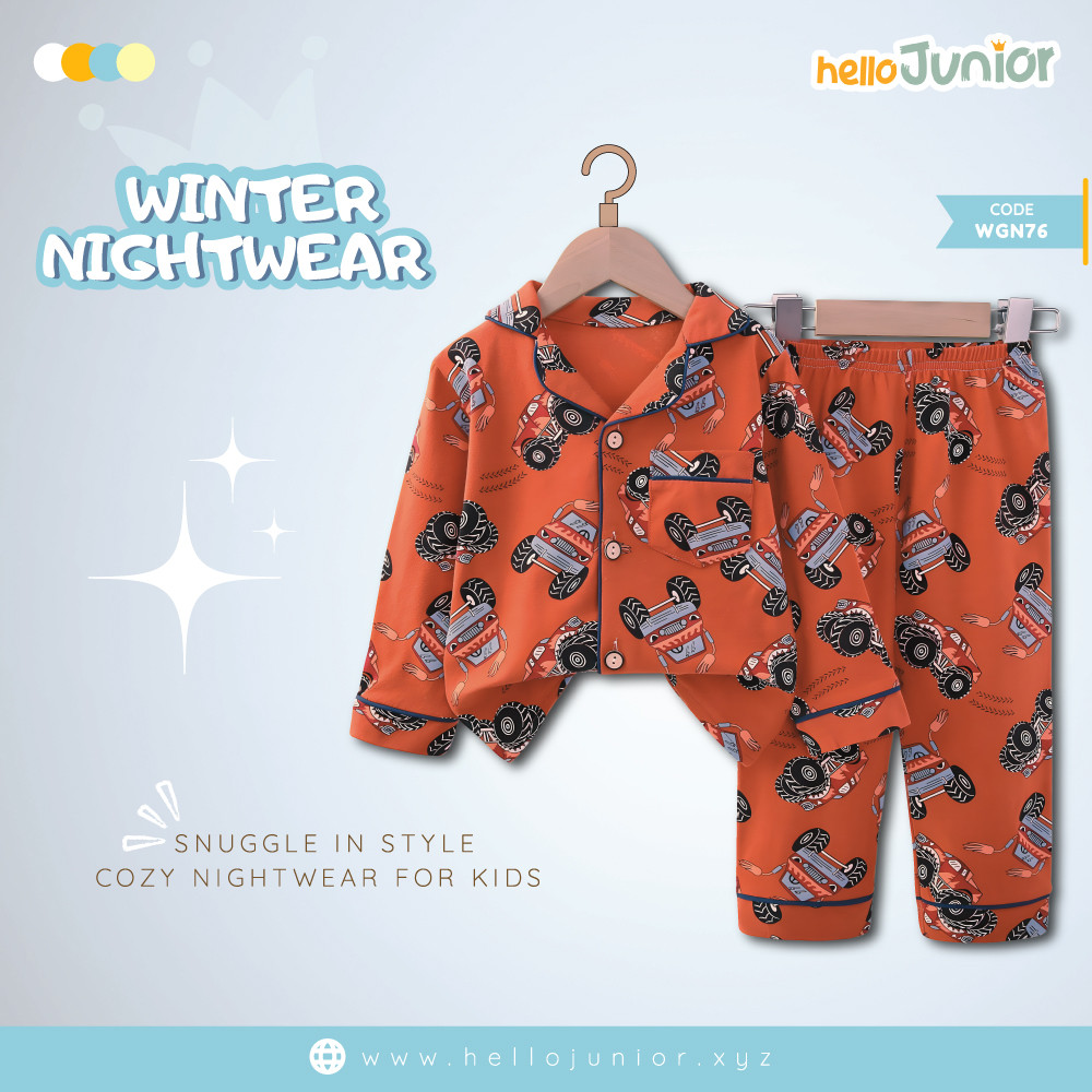 Hello Junior Kids Winter Nightwear / PJ Set / Night Dress (6 Months to 11 Years)