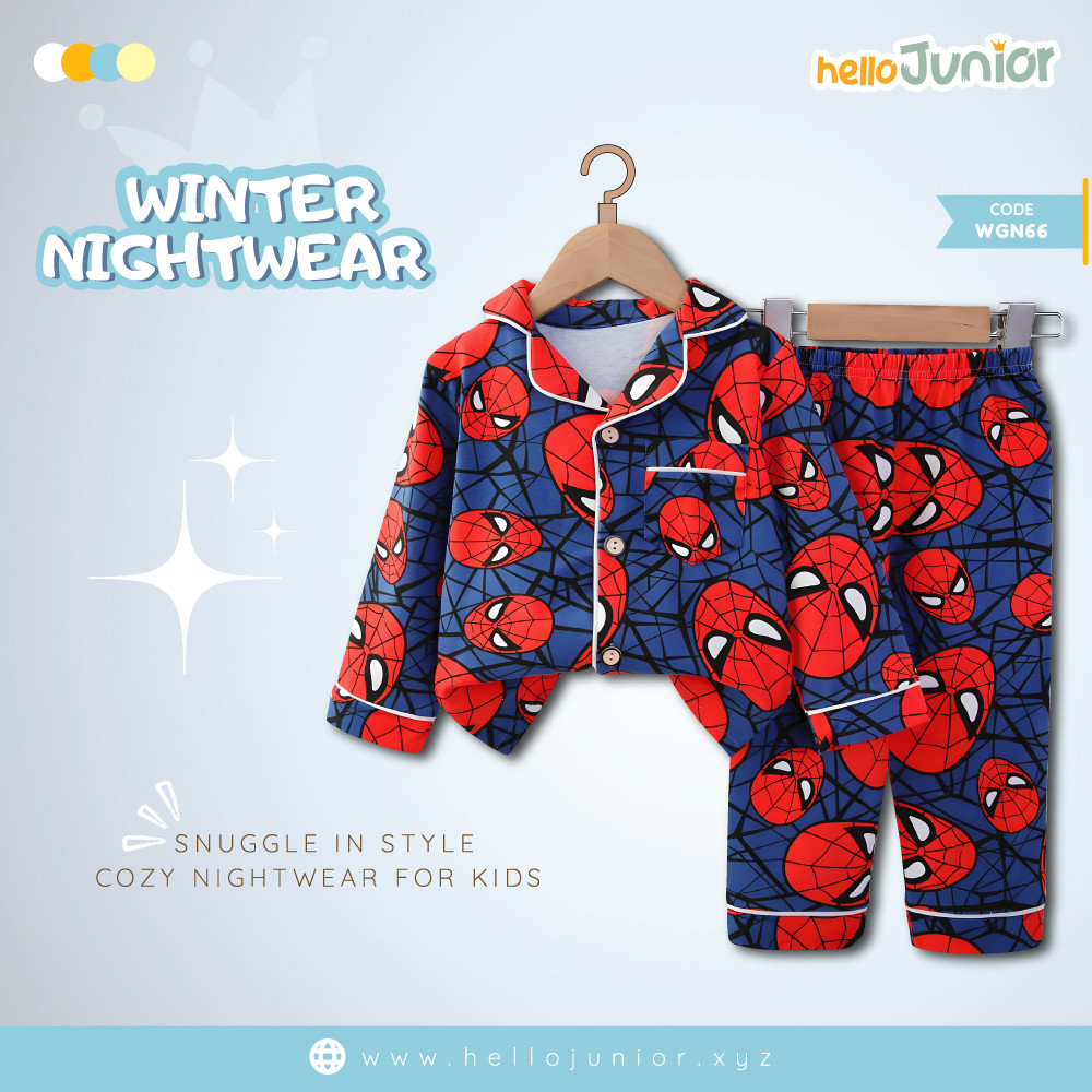 Hello Junior Kids Winter Nightwear / PJ Set / Night Dress (6 Months to 11 Years)