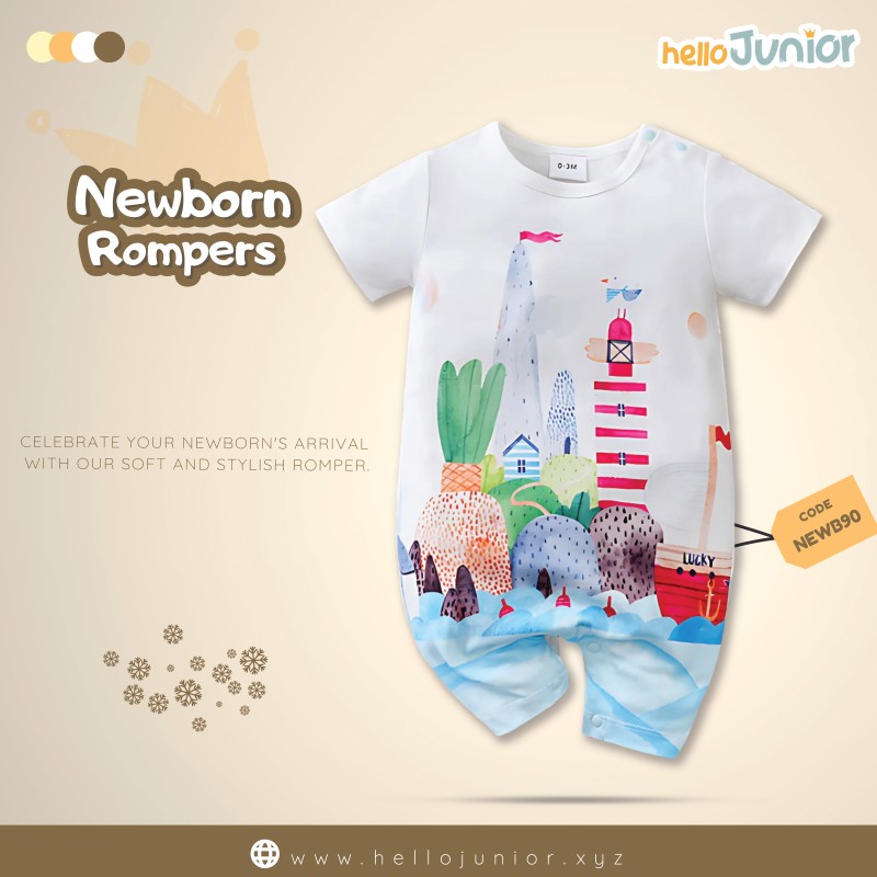 Hello Junior Kids Summer Romper, Newborn baby dress 0 month to 09 month