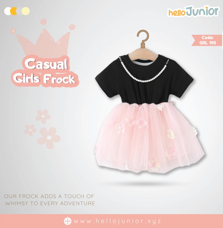 Hello Junior Casual Girls Frock (6 Months to 03 Years)