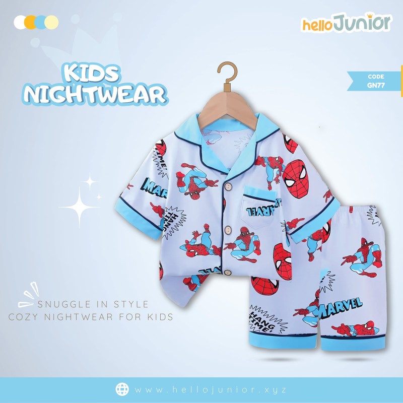 Hello Junior Kids Nightwear / PJ Set / Night Dress (6 Months to 11 Years)