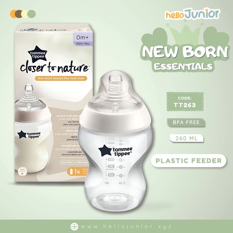 Tommee Tippee Closer to Nature Baby Bottle 0m+, 260ml
