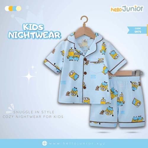 Hello Junior Kids Winter Nightwear / PJ Set / Night Dress (6 Months to 11 Years)