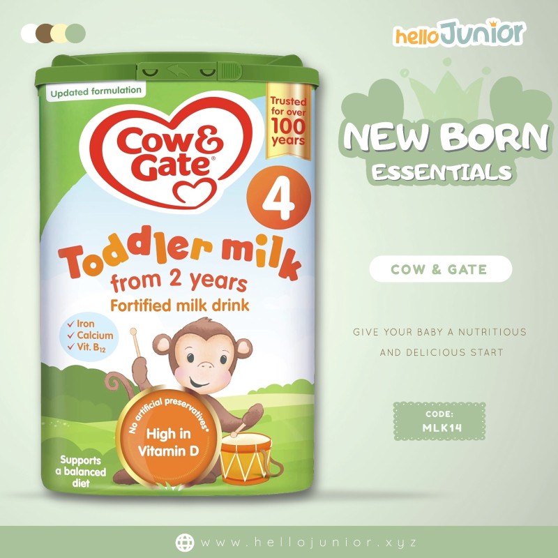 Cow & Gate 4 Toddler Baby Milk Powder Formula for toddlers aged 2-3 years