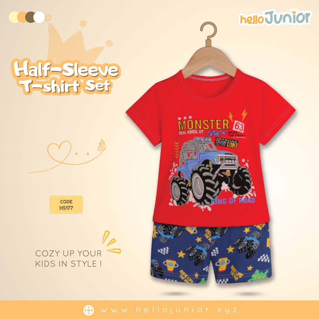 Hello Junior Half Sleeve T-Shirt for Kids (6 Months to 11 Years)