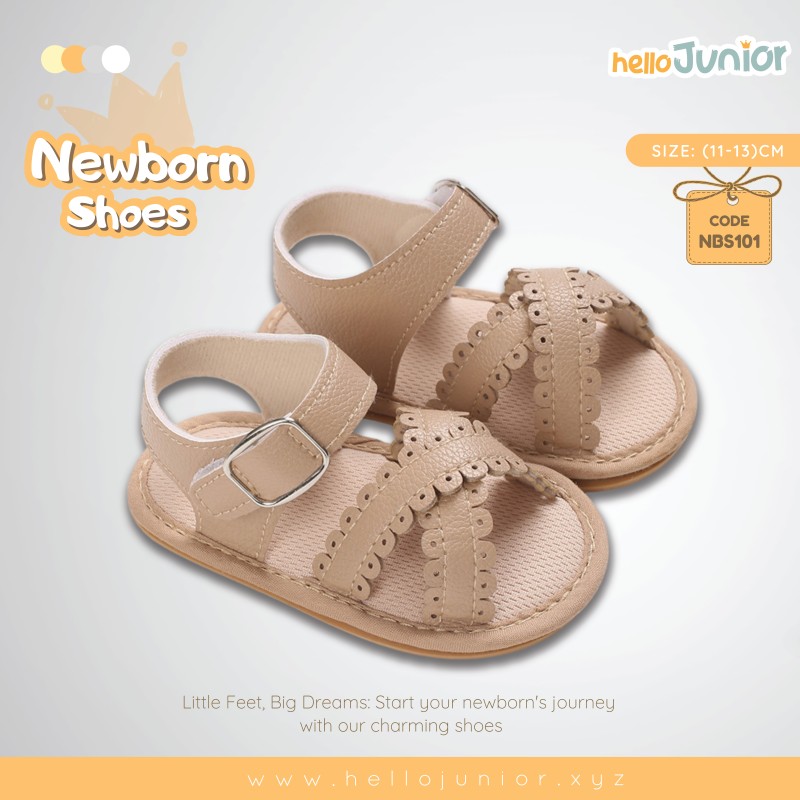 Hello Junior baby shoes for newborn to 18 month, made with cotton and rubber sole
