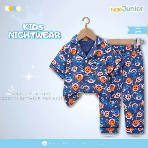 Hello Junior Kids Winter Nightwear / PJ Set / Night Dress (6 Months to 11 Years)