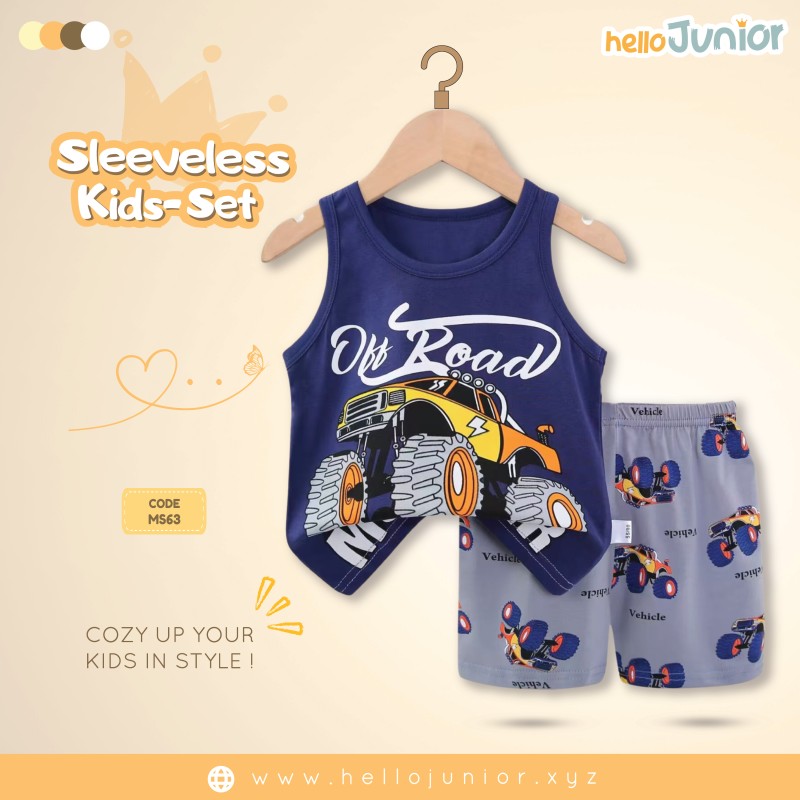 Hello Junior Sleeveless / Maggie sleeve T-Shirt for Kids (6 Months to 11 Years)