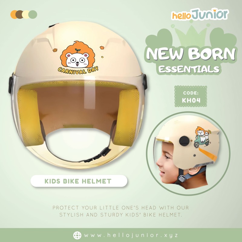 Electric Bike Safety Helmet – Motorcycle Half Helmet for Children (Class: B2)