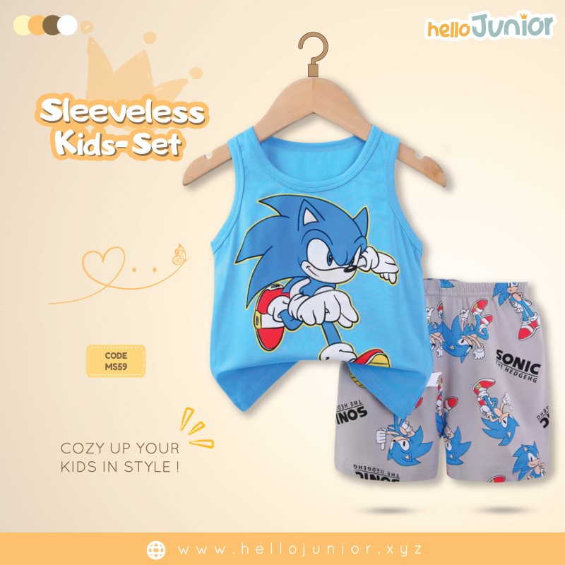 Hello Junior Sleeveless / Maggie sleeve T-Shirt for Kids (6 Months to 11 Years)
