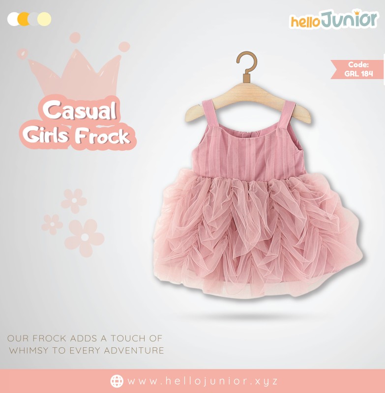 Hello Junior Casual Girls Frock (6 Months to 03 Years)