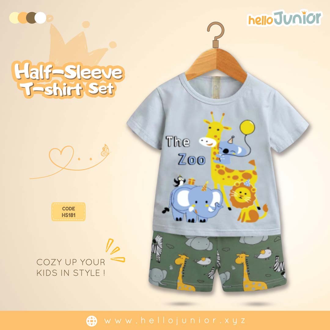 Hello Junior Half Sleeve T-Shirt for Kids (6 Months to 11 Years)