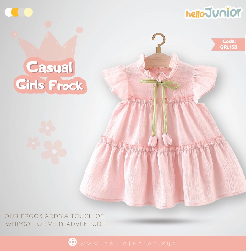 Hello Junior Casual Girls Frock (6 Months to 03 Years)