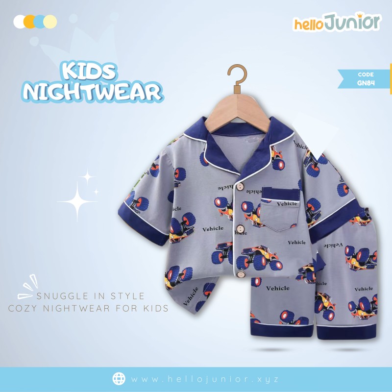 Hello Junior Kids Nightwear / PJ Set / Night Dress (6 Months to 11 Years)