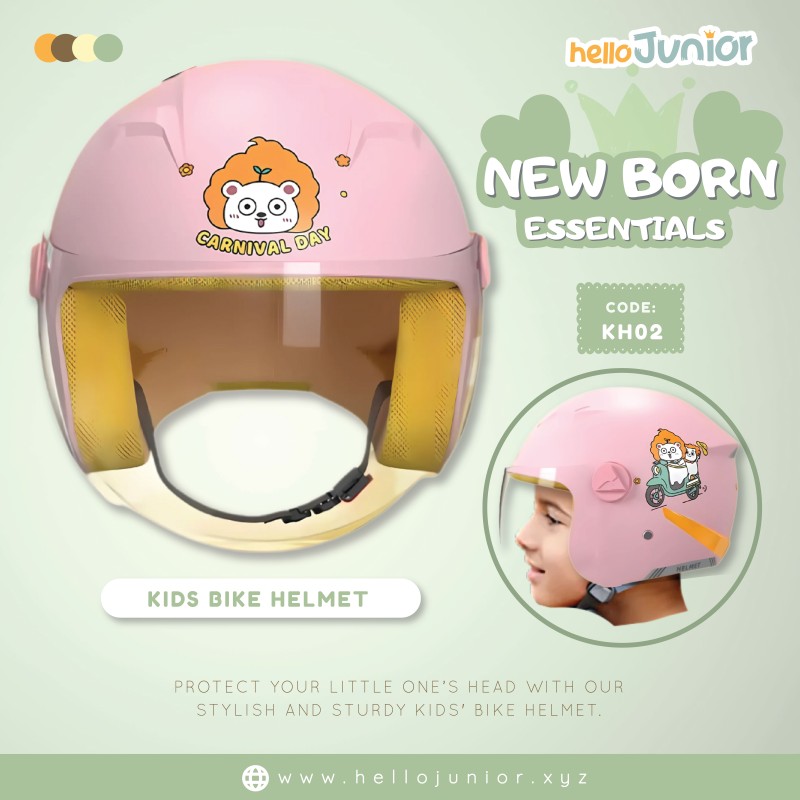 Electric Bike Safety Helmet – Motorcycle Half Helmet for Children (Class: B2)