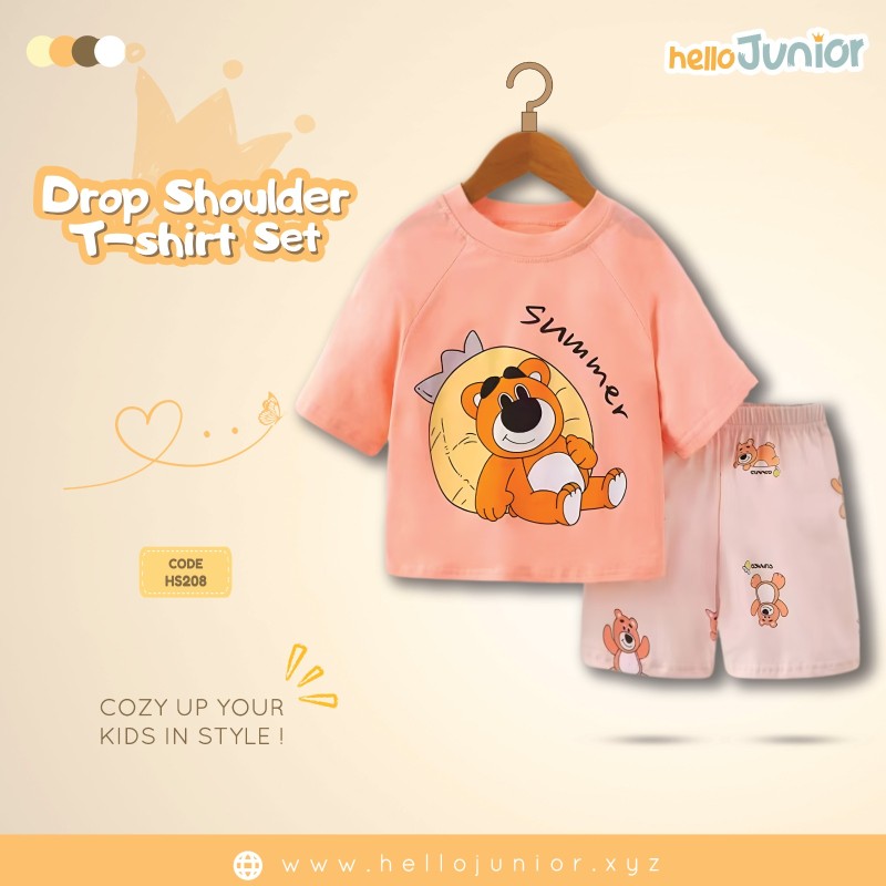Hello Junior Drop Shoulder T-Shirt for Kids (6 Months to 11 Years)