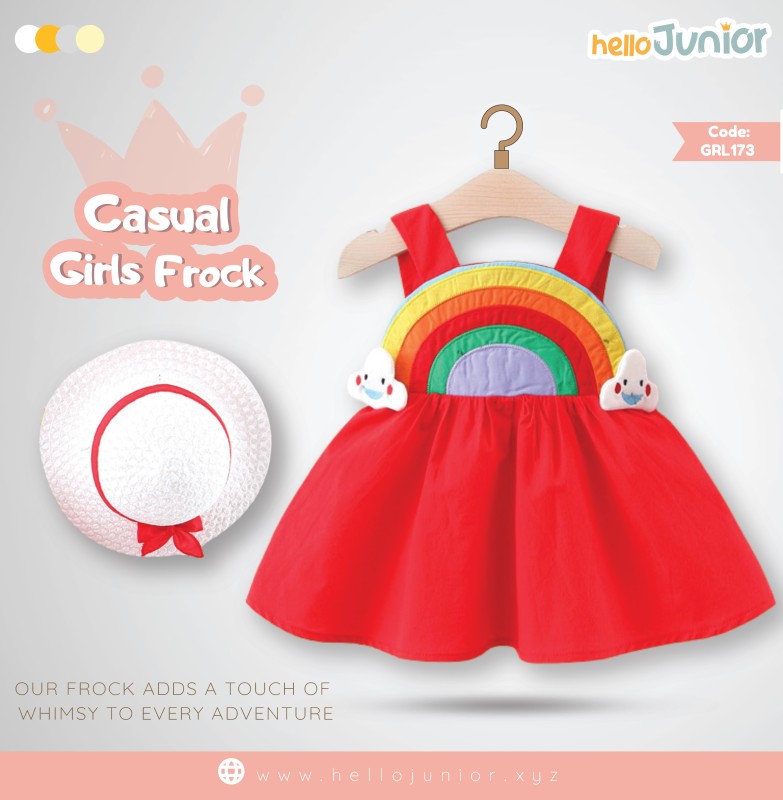 Hello Junior Casual Girls Frock (6 Months to 03 Years)