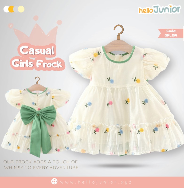 Hello Junior Casual Girls Frock (6 Months to 03 Years)