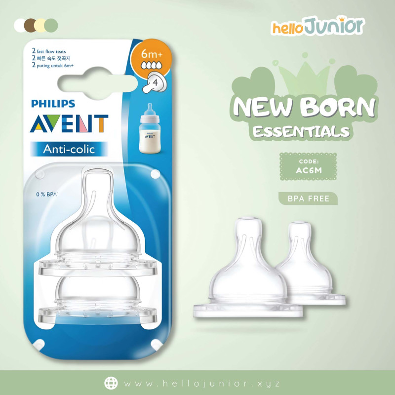 Philips Avent Classic Teats for 6m+, 2pcs Set