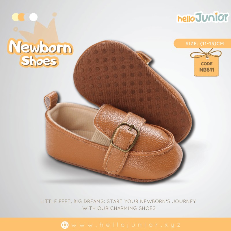Hello Junior baby shoes for newborn to 18 month, made with cotton and rubber sole