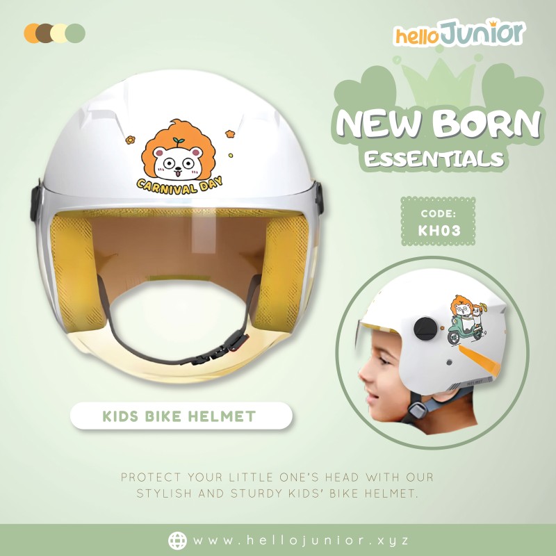 Electric Bike Safety Helmet – Motorcycle Half Helmet for Children (Class: B2)