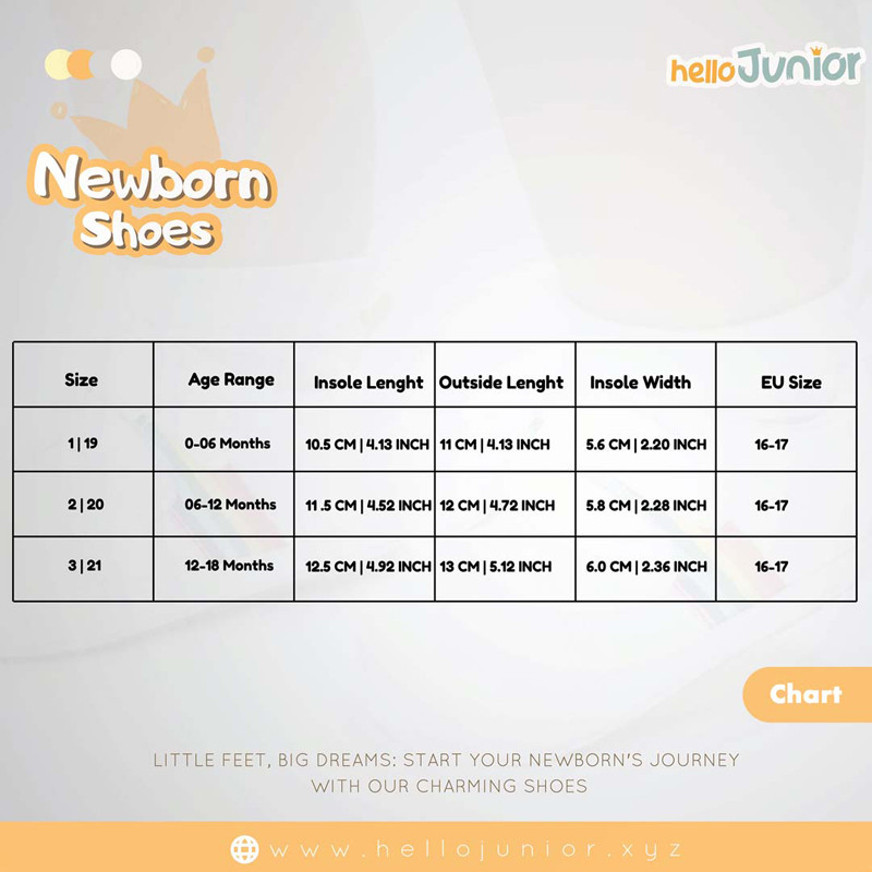 Hello Junior baby shoes for newborn to 18 month, made with cotton and rubber sole