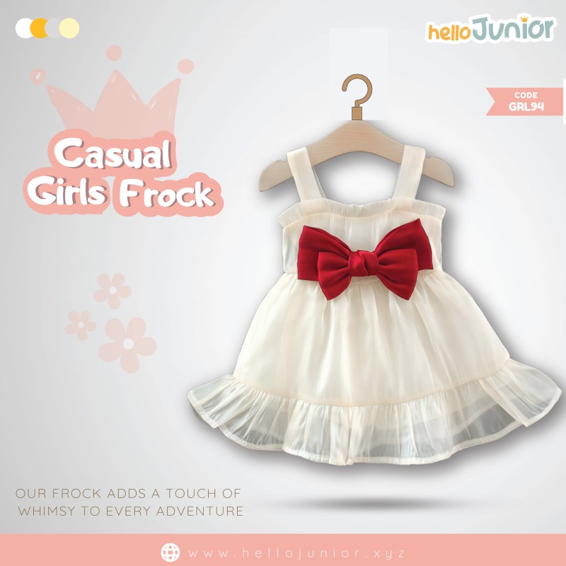 Hello Junior Casual Girls Frock (6 Months to 03 Years)