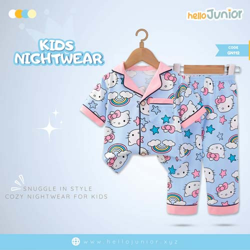 Hello Junior Kids Nightwear / PJ Set / Night Dress (6 Months to 11 Years)