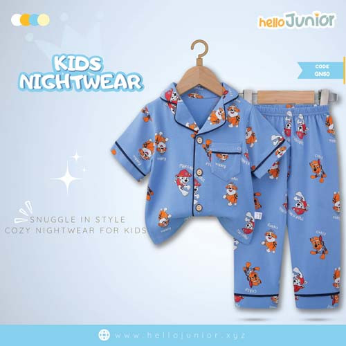 Hello Junior Kids Winter Nightwear / PJ Set / Night Dress (6 Months to 11 Years)