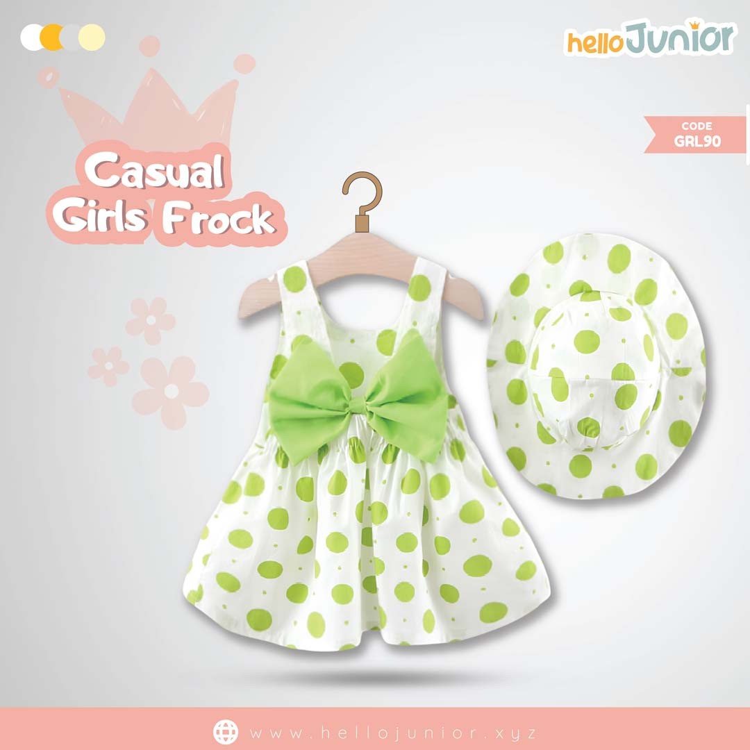 Hello Junior Casual Girls Frock (6 Months to 03 Years)