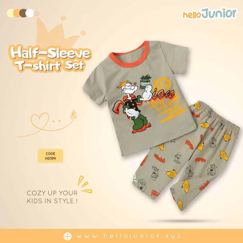 Hello Junior Half Sleeve T-Shirt for Kids (6 Months to 11 Years)