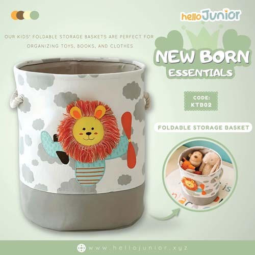 Foldable Toy Storage Bucket / Laundry Basket