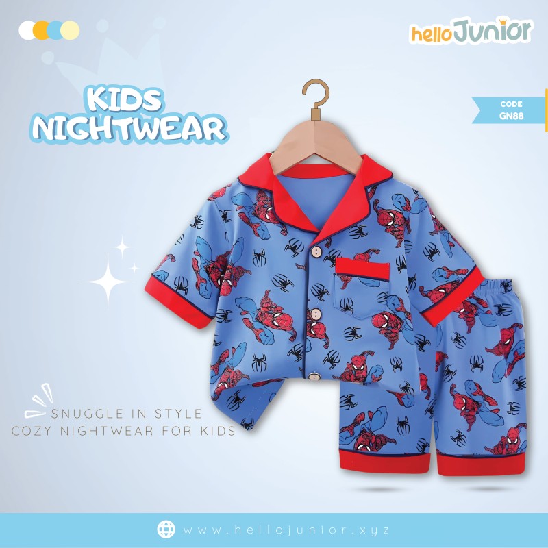 Hello Junior Kids Nightwear / PJ Set / Night Dress (6 Months to 11 Years)