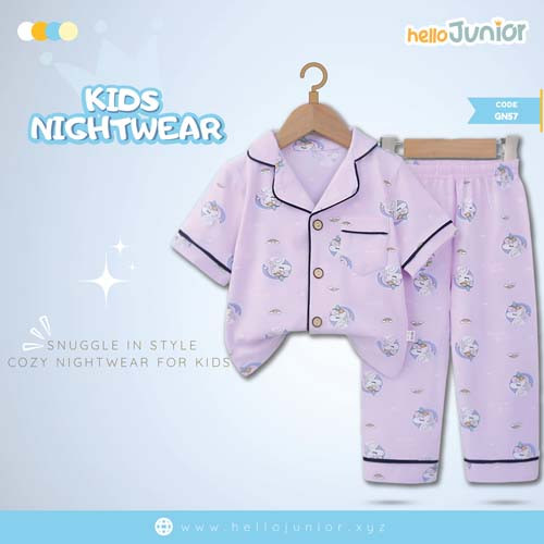 Hello Junior Kids Winter Nightwear / PJ Set / Night Dress (6 Months to 11 Years)