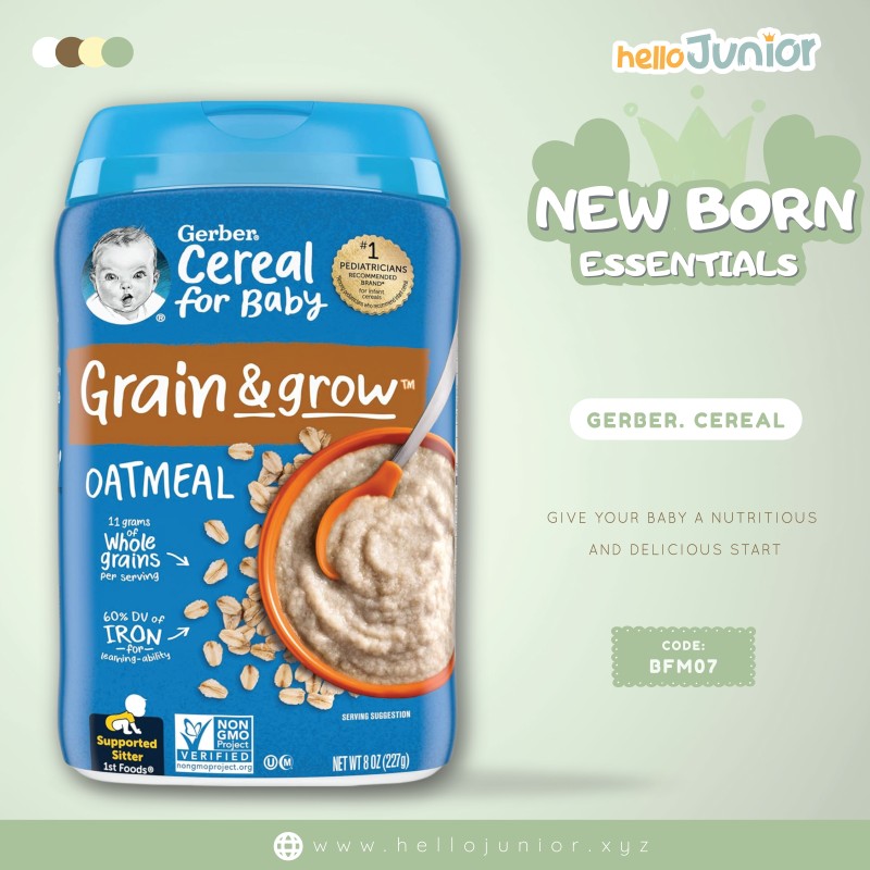 Gerber 1st Foods Grain & Grow Oatmeal Cereal