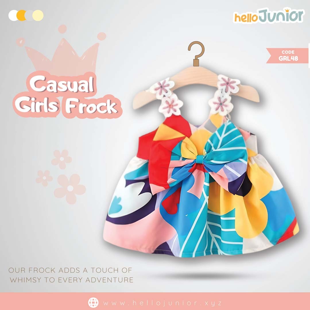 Hello Junior Casual Girls Frock (6 Months to 03 Years)