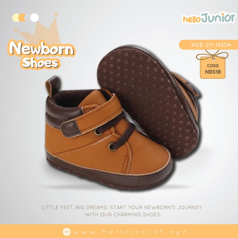 Hello Junior baby shoes for newborn to 18 month, made with cotton and rubber sole