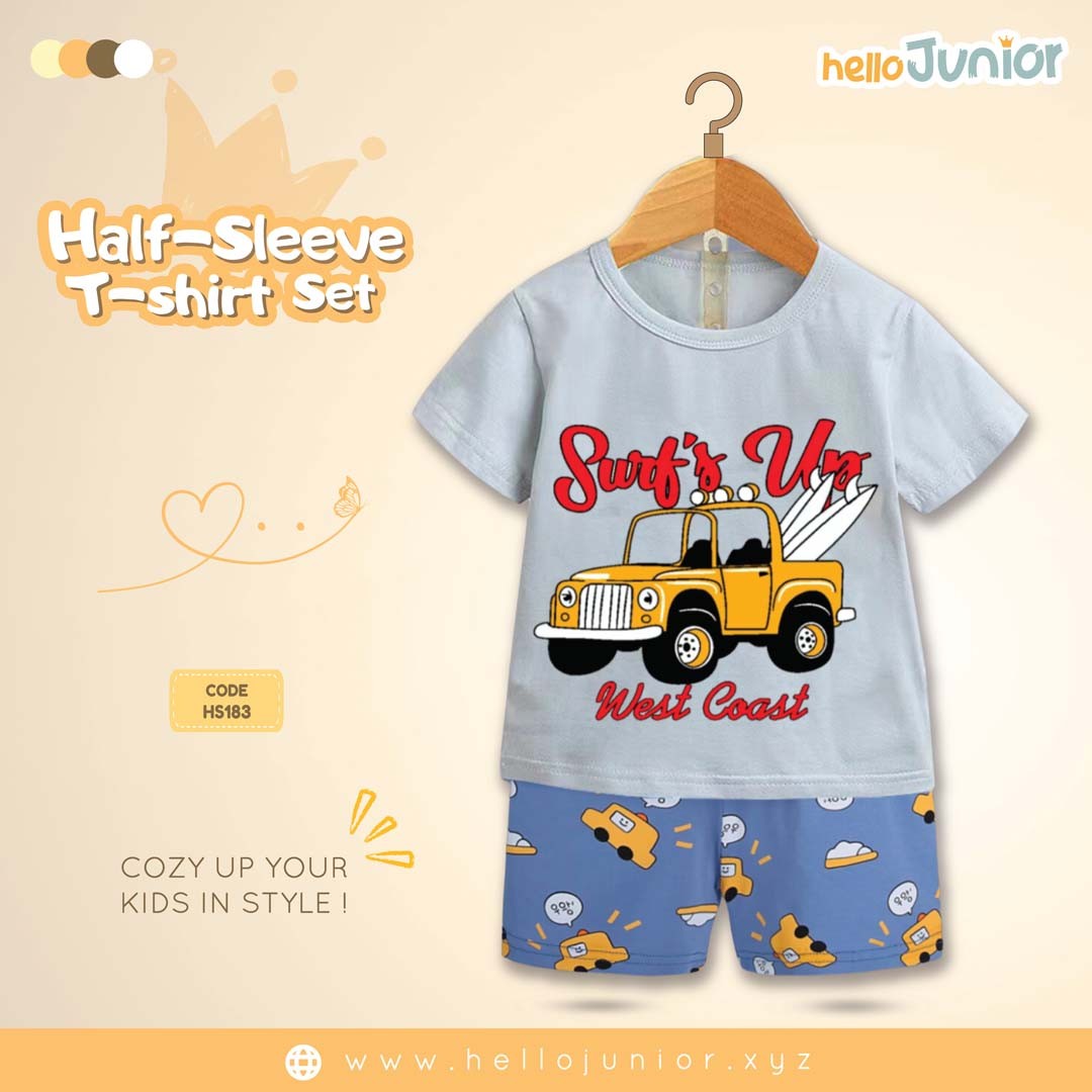Hello Junior Half Sleeve T-Shirt for Kids (6 Months to 11 Years)