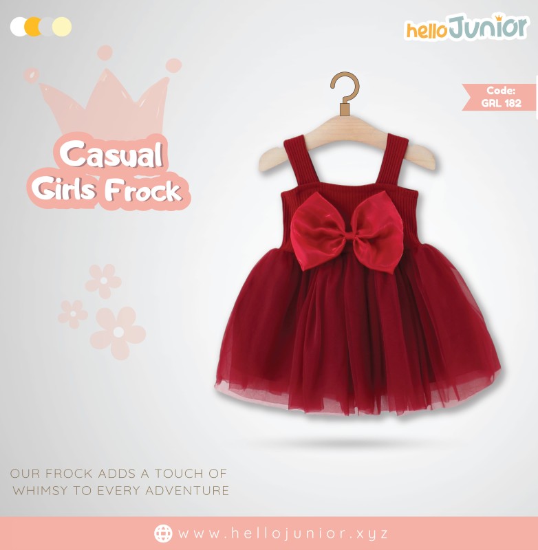 Hello Junior Casual Girls Frock (6 Months to 03 Years)