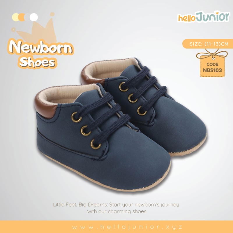 Hello Junior baby shoes for newborn to 18 month, made with cotton and rubber sole