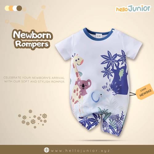 Hello Junior Kids Summer Romper, Newborn baby dress 0 month to 09 month