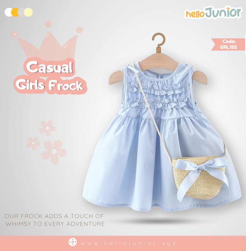 Hello Junior Casual Girls Frock (6 Months to 03 Years)