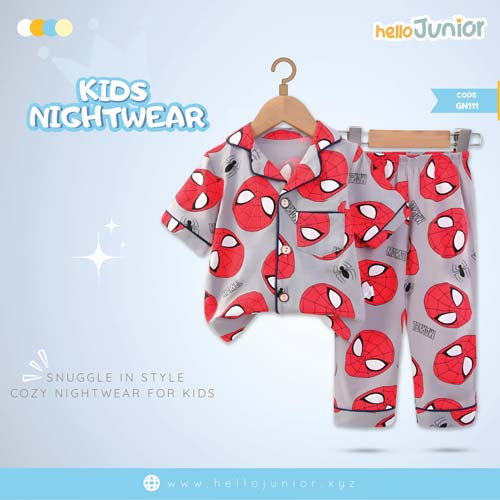 Hello Junior Kids Nightwear / PJ Set / Night Dress (6 Months to 11 Years)
