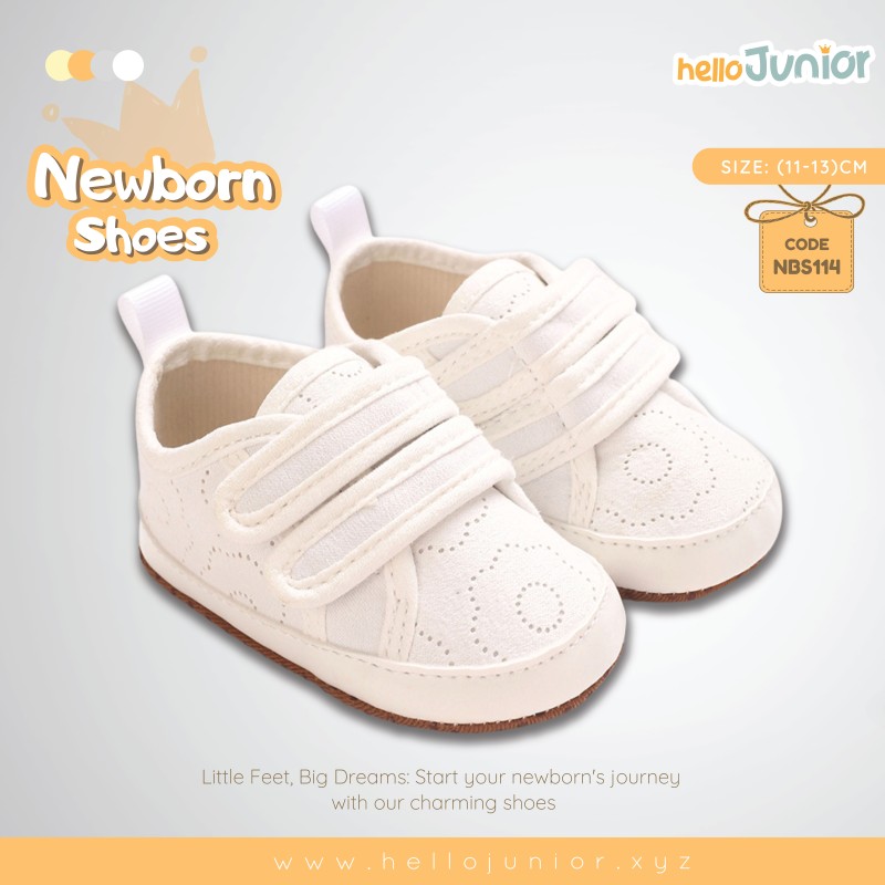 Hello Junior baby shoes for newborn to 18 month, made with cotton and rubber sole