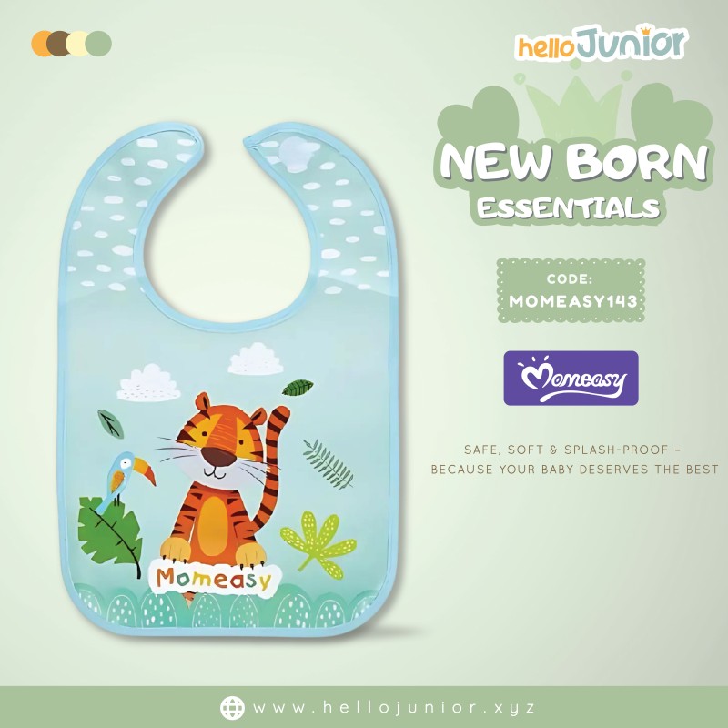 Momeasy waterproof BPA free baby bib for 4m+